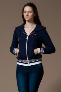fila fermuarlı kapşonlu sweat