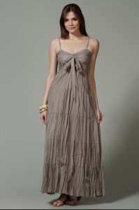 vizon rengi uzun elbiseler