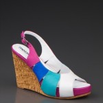 multicolor dolgu topuklu ayakkabılar