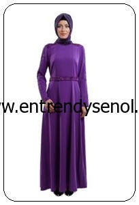 2014 armine giyim tesettür kıyafetleri 4Y9507 MOR 1