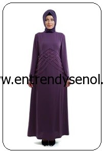 2014 armine giyim tesettür kıyafetleri 4Y9510 MOR 1