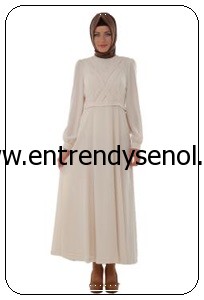 2014 armine giyim tesettür kıyafetleri 4Y9513 EKRU 1