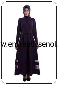 2014 armine giyim tesettür kıyafetleri 4Y9530 MOR 1