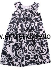 en yeni barok desen kız çocuk elbiseleri