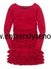 en yeni kırmızı kız çocuk elbiseleri