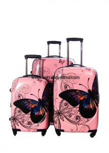 2014 pembe desenli valiz setleri